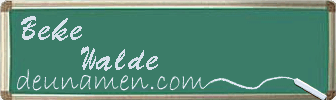 Beke Walde Visitenkarte